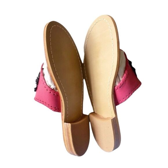 Jack Rogers Beaded Icon Leather Sandal Pink Multicolor Bead Women’s US Size 7.5 - Picture 7 of 9